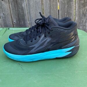 Puma MB.02 LaMelo Ball Basketball Shoes Black Teal Mens Size 12 377644 01